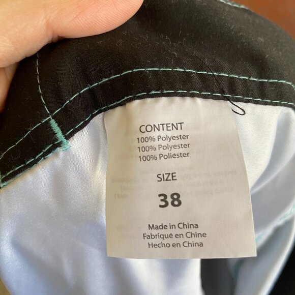 O'Neill Board Shorts Mens Size 38 Gray Striped Tie Waist Pockets - Picture 5 of 5